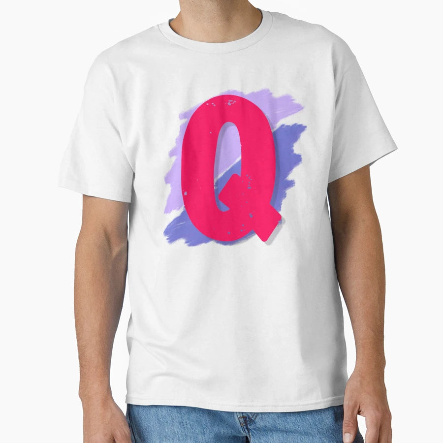 Letter Q T-Shirt - Casual Everyday Wear Men Women - T-Shirt, Sweatshirt, Hoodie
