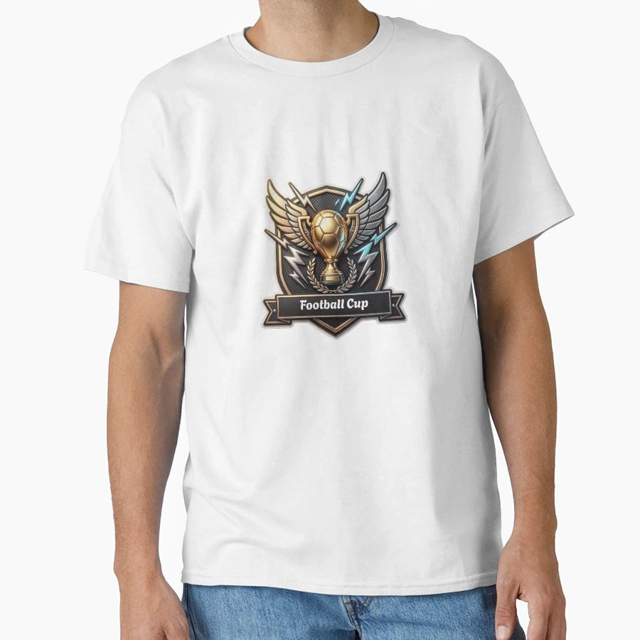Winged Football Trophy Championship T-Shirt - Aesthetic Graphic Unisex - T-Shirt, Sweatshirt, Hoodie