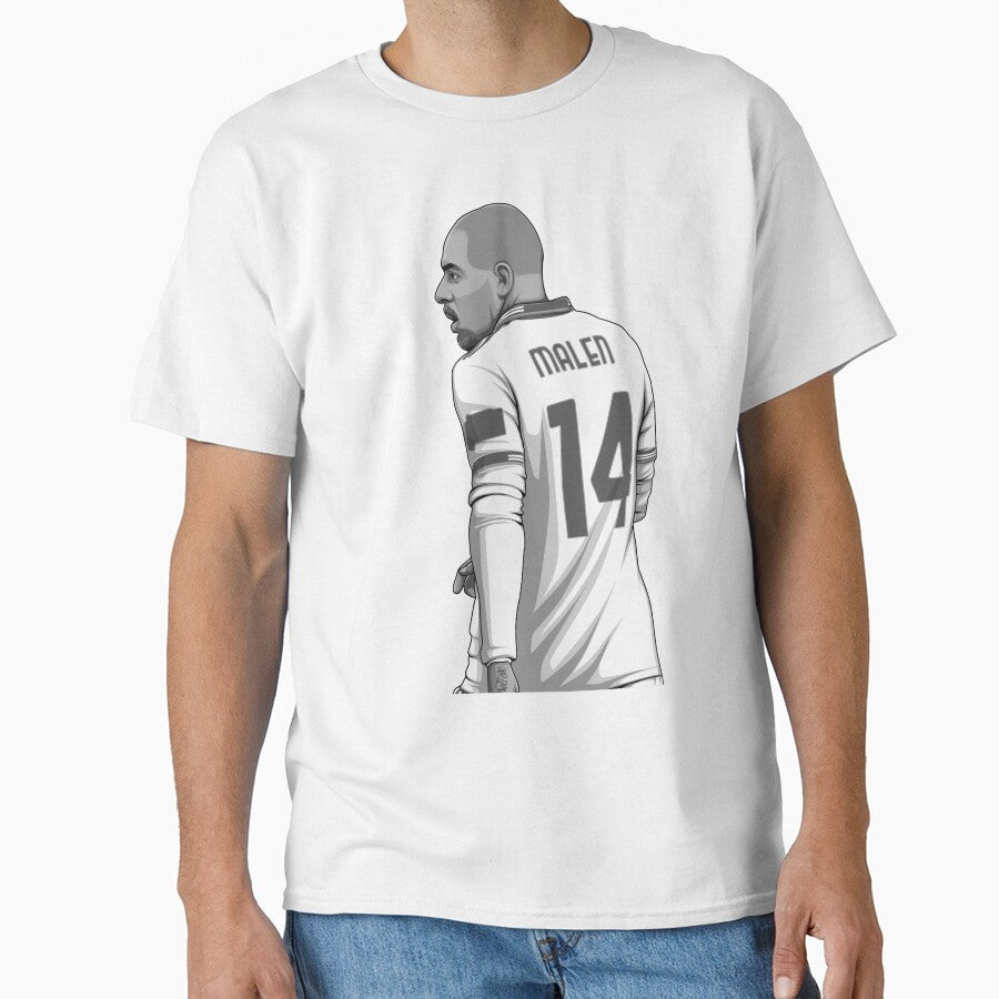 Donyell Malen Black and White Version by Aldduardo - Adult & Kids T-Shirts, Sweatshirts & Hoodies apparel design preview 1