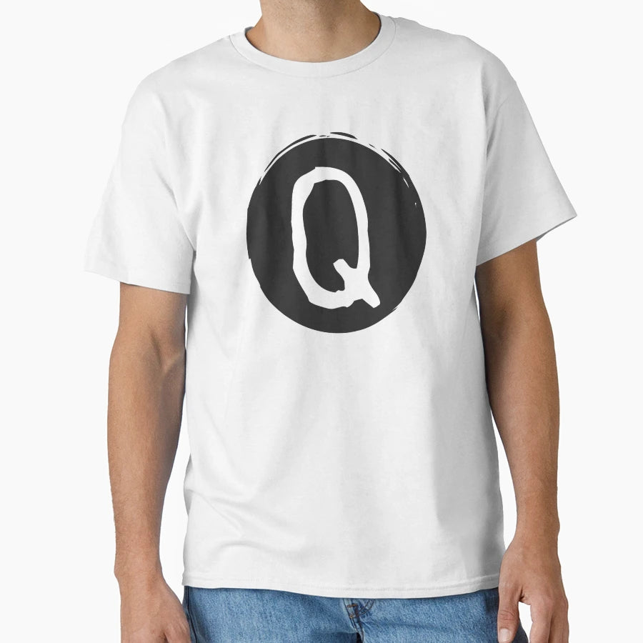 Letter Q Initial T-Shirt - Minimalist Print Men Women - T-Shirt, Sweatshirt, Hoodie