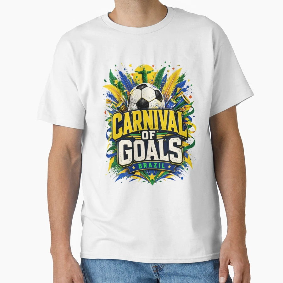 Carnival Goals Brazil World Cup 2026 T-Shirt - Custom Art Print Unisex - T-Shirt, Sweatshirt, Hoodie