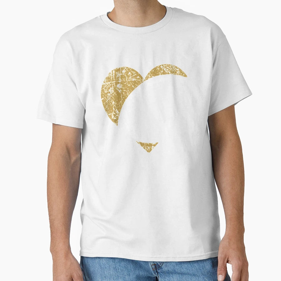 Football Heart Cutout Gold White Team T-Shirt - Streetwear Style Unisex - T-Shirt, Sweatshirt, Hoodie