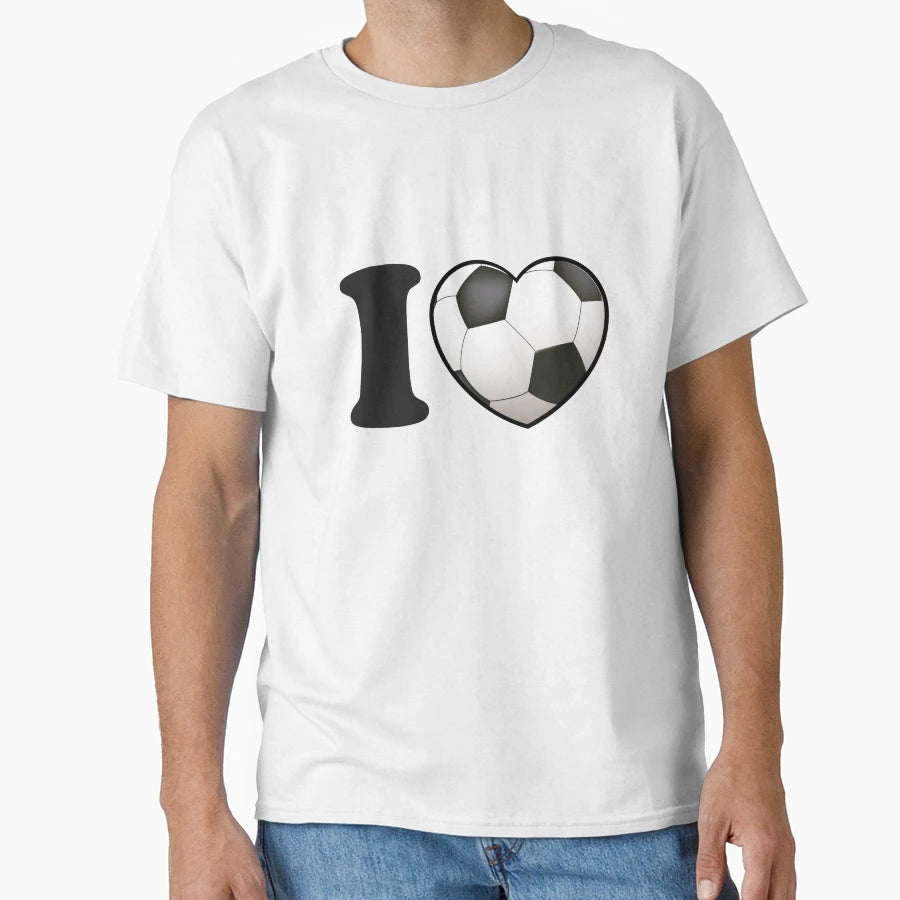 I Love Soccer T-Shirt - Minimalist Print Unisex - T-Shirt, Sweatshirt, Hoodie
