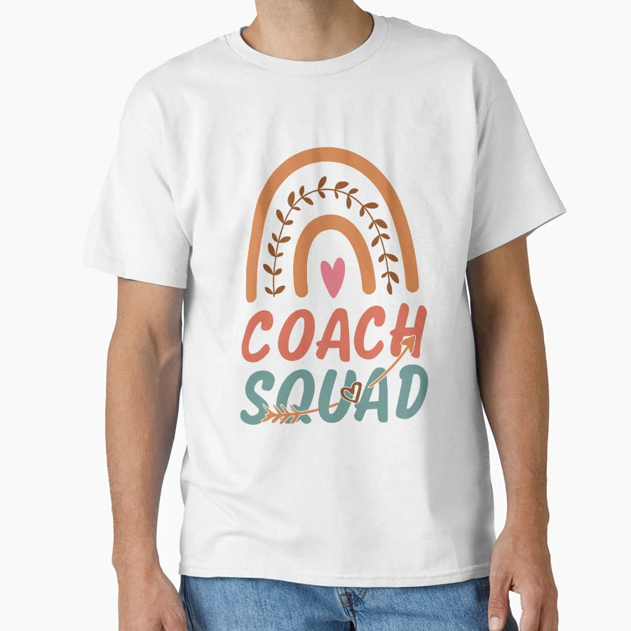 Coach Squad Rainbow Gift And Womens T-Shirt - Graphic Print Men Women - T-Shirt, Sweatshirt, Hoodie
