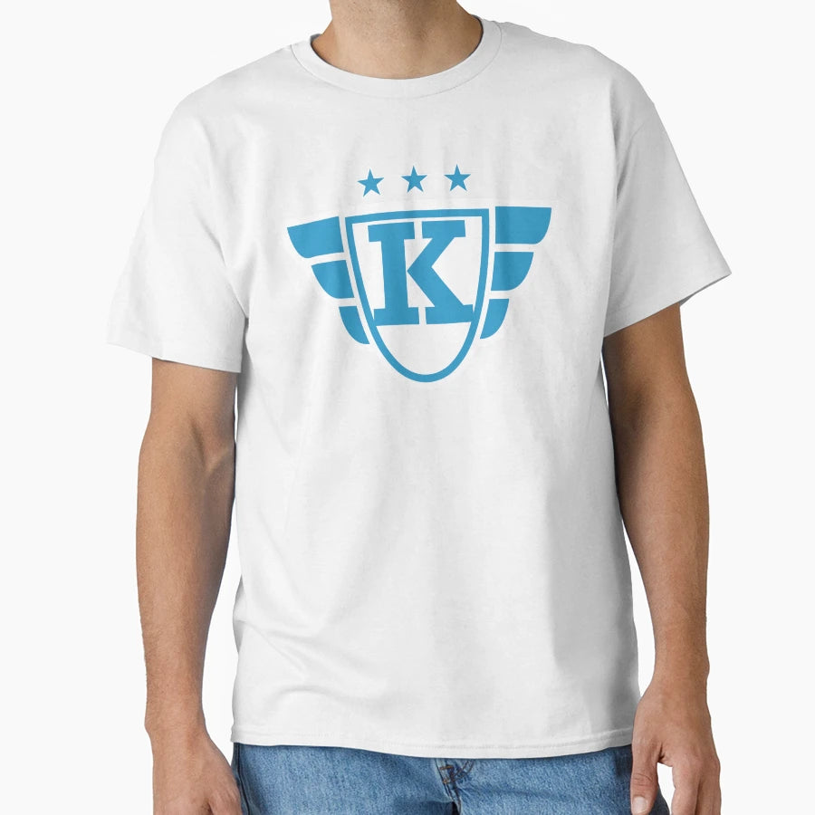 Superhero Letter K Stars And Wings T-Shirt - Custom Art Print Men Women - T-Shirt, Sweatshirt, Hoodie