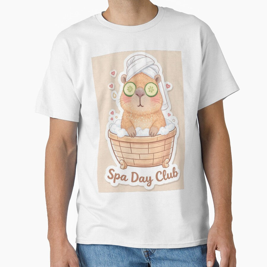 Capybara Spa Day Cute Self Care Animal Aesthetic by - Adult & Kids T-Shirts, Sweatshirts & Hoodies apparel design preview 1