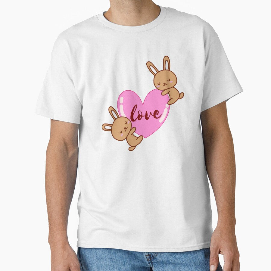 Kawaii Bunnies in Love by SusySell - Adult & Kids T-Shirts, Sweatshirts & Hoodies apparel design preview 1