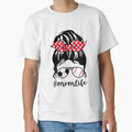 Classy Mom Life Baseball Messy Bun T-Shirt - Minimalist Print Unisex - T-Shirt, Sweatshirt, Hoodie