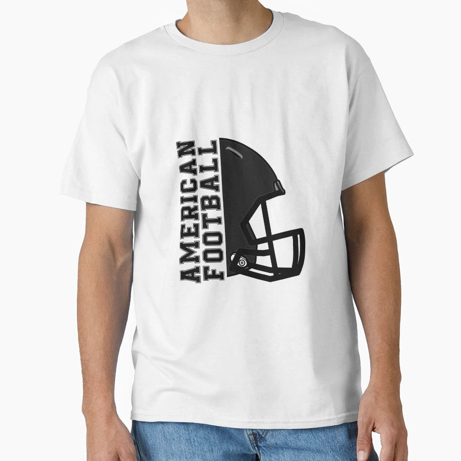 American Football Helmet T-Shirt - Minimalist Print for Adults - T-Shirt, Sweatshirt, Hoodie
