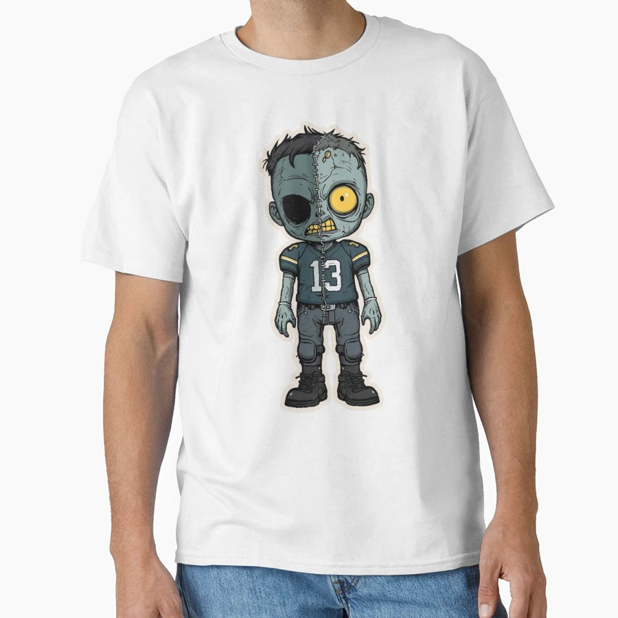 Football Player Zombie Jersey T-Shirt - Fun Novelty Design for Adults - T-Shirt, Sweatshirt, Hoodie