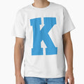 Alphabet Blue K Sports Letter K T-Shirt - Custom Art Print Unisex - T-Shirt, Sweatshirt, Hoodie