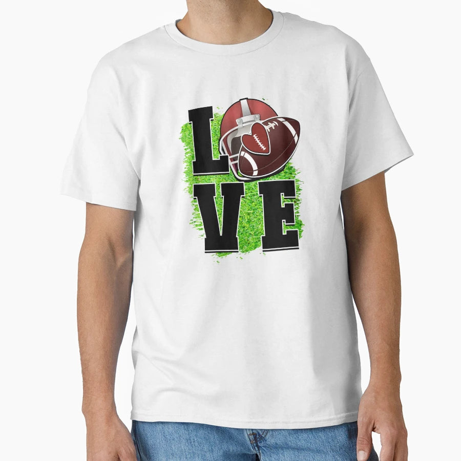 Love Football Day T-Shirt - Casual Everyday Wear for Adults - T-Shirt, Sweatshirt, Hoodie