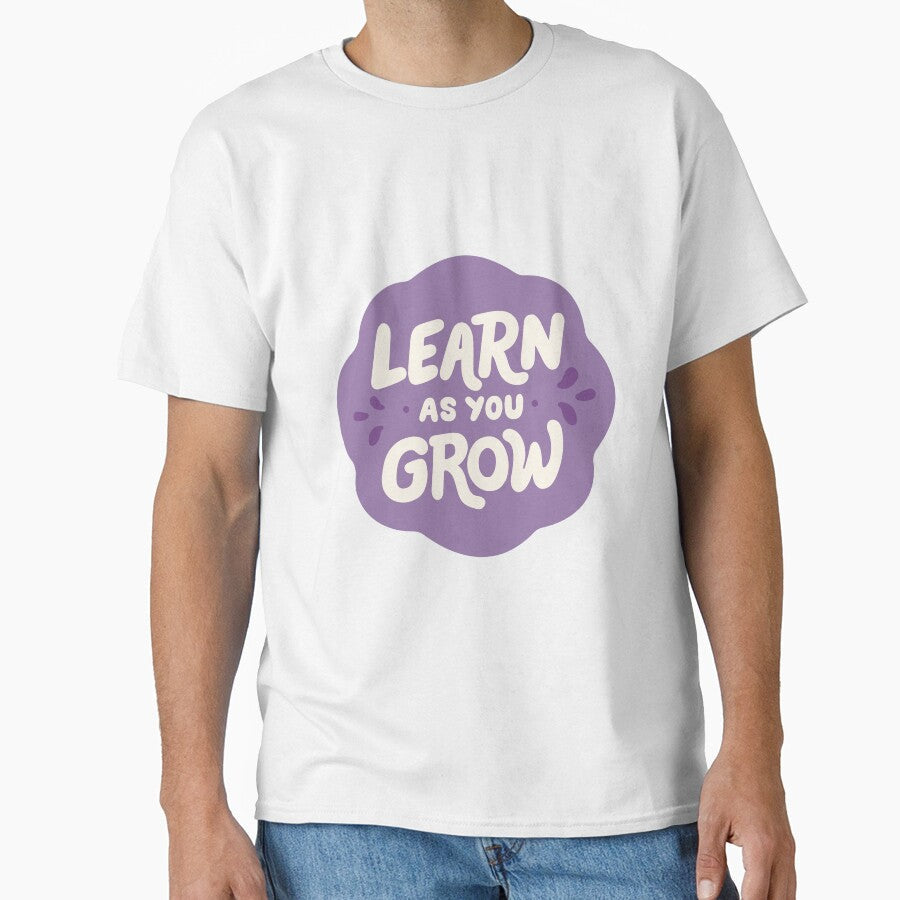 Learn As You Grow Lavender Affirmation by - Adult & Kids T-Shirts, Sweatshirts & Hoodies apparel design preview 1