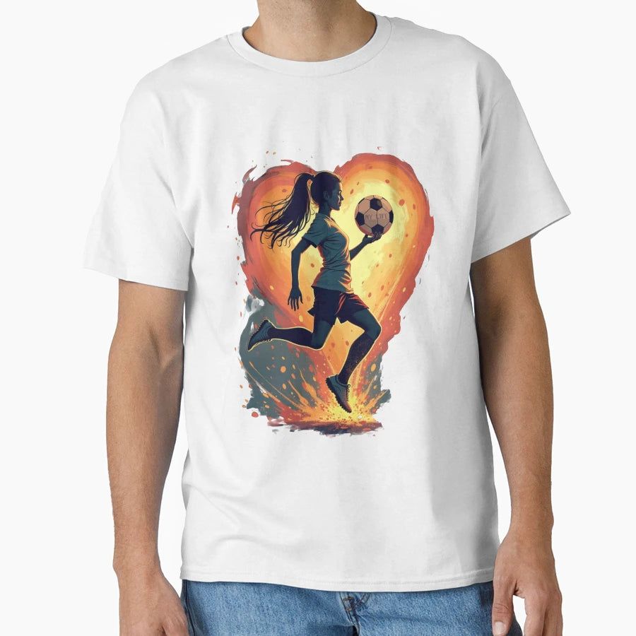 Soccer Football Explosion Heart Female T-Shirt - Streetwear Style Unisex - T-Shirt, Sweatshirt, Hoodie