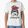 Classy Grammy Life Soccer Messy Bun T-Shirt - Trendy Graphic Unisex - T-Shirt, Sweatshirt, Hoodie