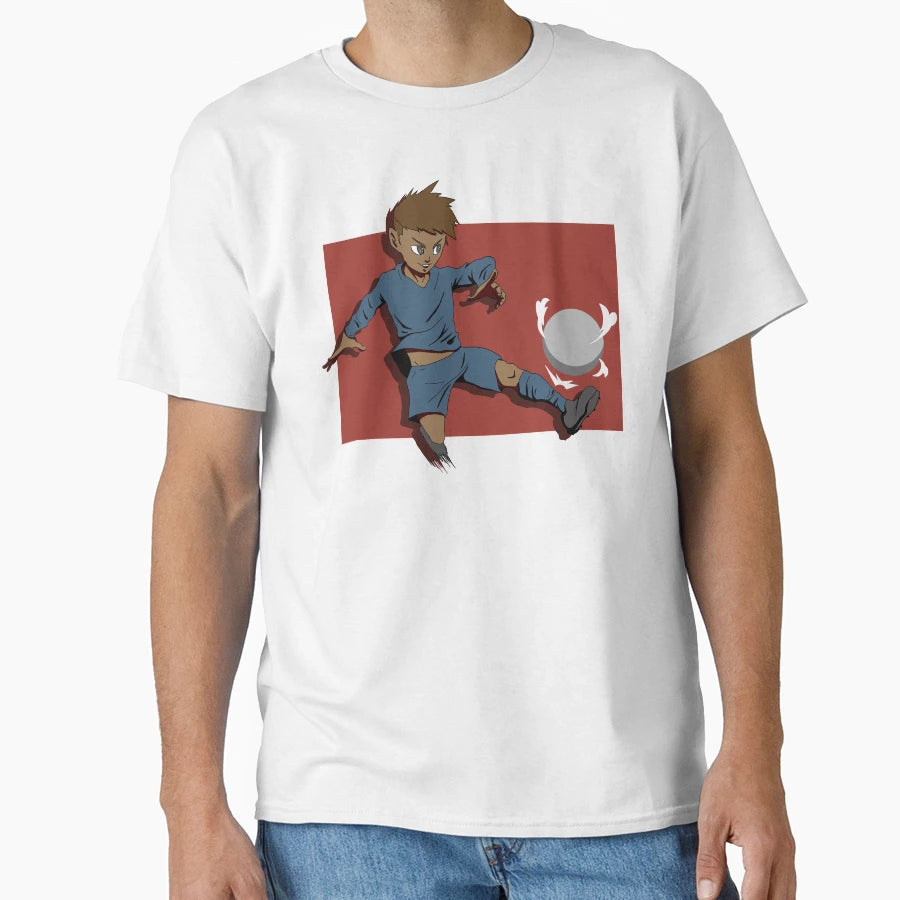 Footballer Action T-Shirt - Minimalist Print Unisex - T-Shirt, Sweatshirt, Hoodie