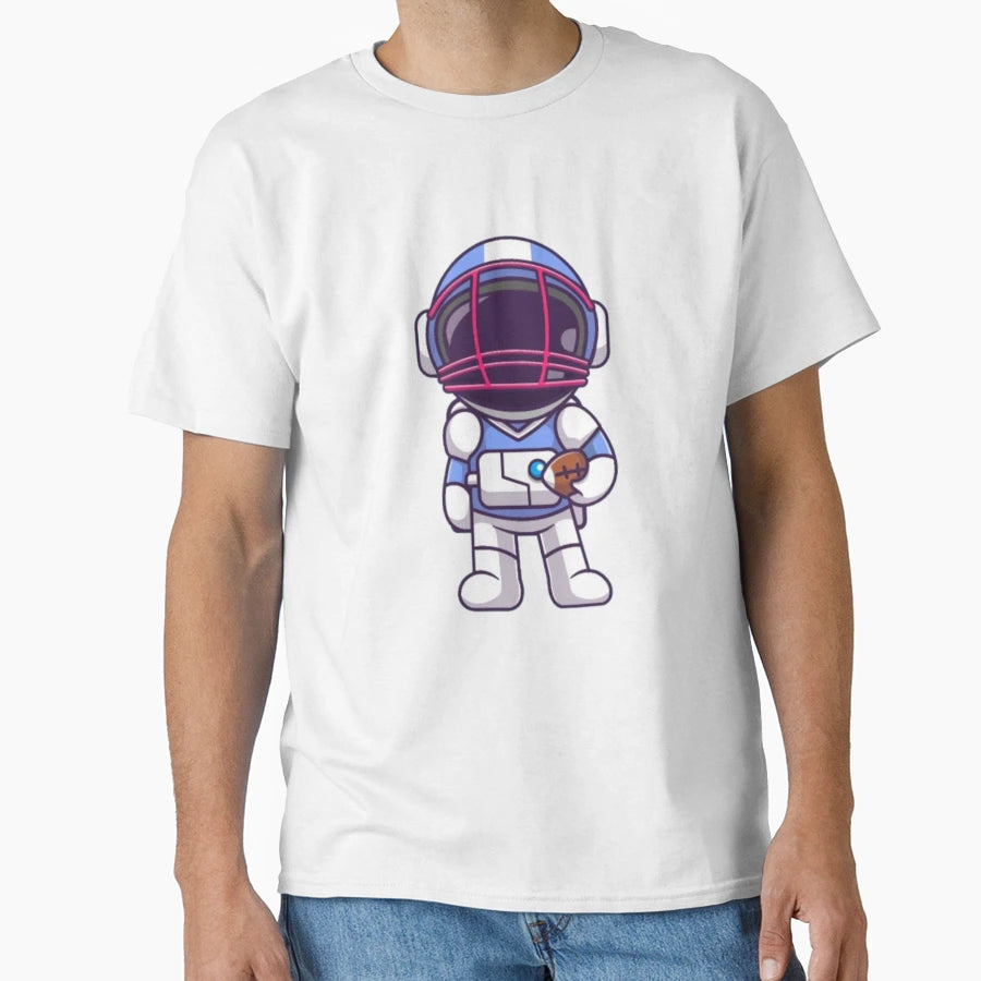 Astronaut And Football Fan T-Shirt - Graphic Print for Adults - T-Shirt, Sweatshirt, Hoodie