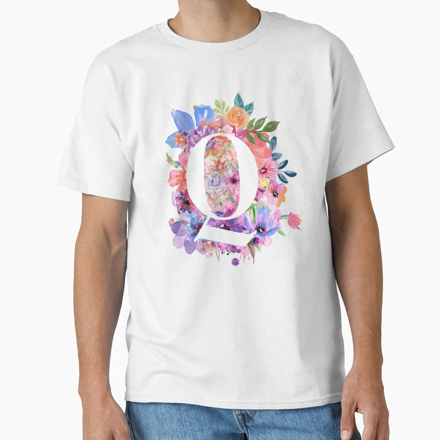 Floral Q T-Shirt - Minimalist Print Unisex - T-Shirt, Sweatshirt, Hoodie