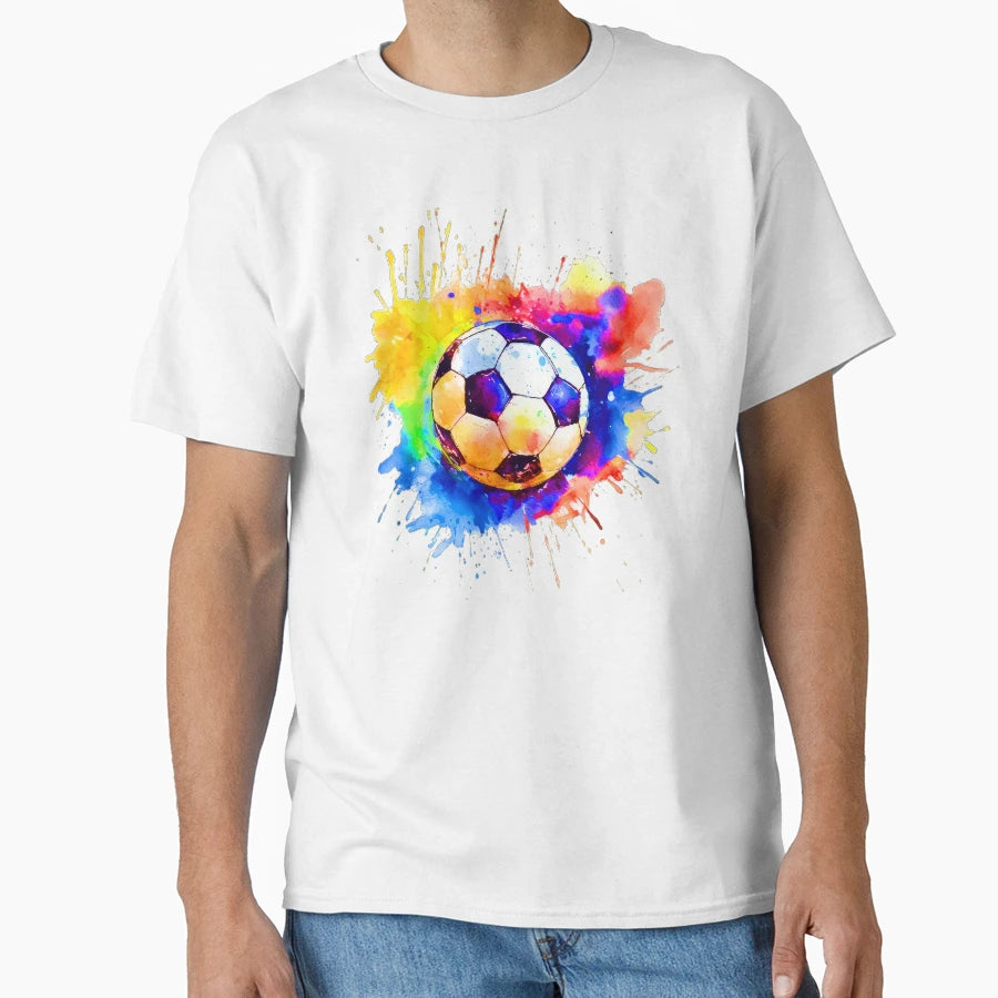 Copy Football Watercolor T-Shirt - Fun Novelty Design for Adults - T-Shirt, Sweatshirt, Hoodie