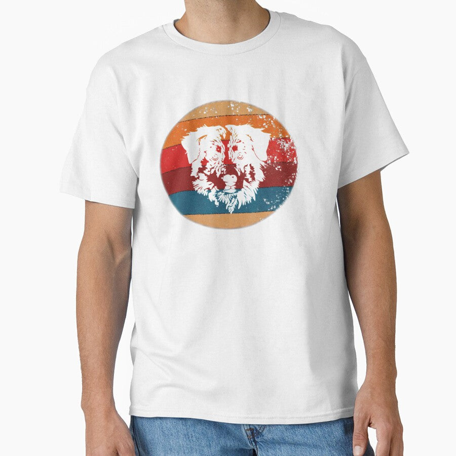 Australian Shepherd T Vintage Retro Aussie Dog Gift - Adult & Kids T-Shirts, Sweatshirts & Hoodies apparel design preview 1
