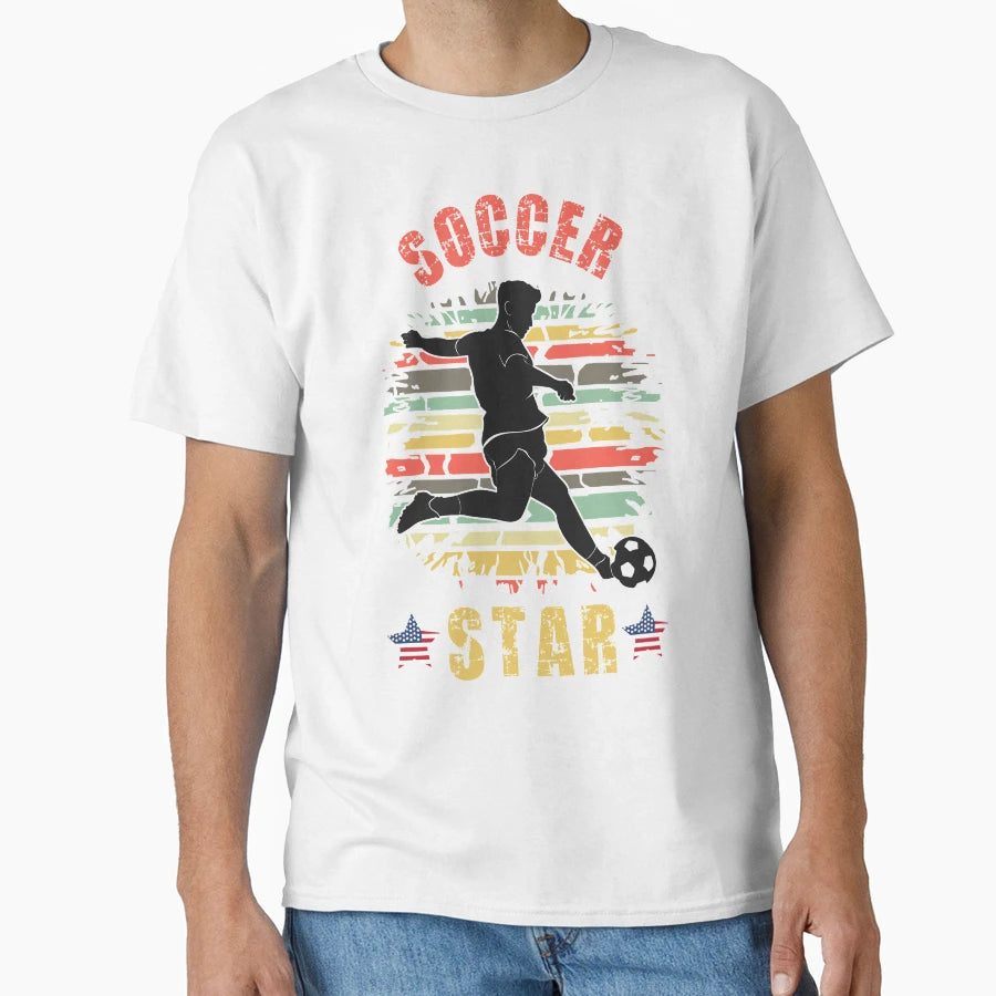 Usa Soccer Star Soccer Superstar T-Shirt - Custom Art Print Men Women - T-Shirt, Sweatshirt, Hoodie