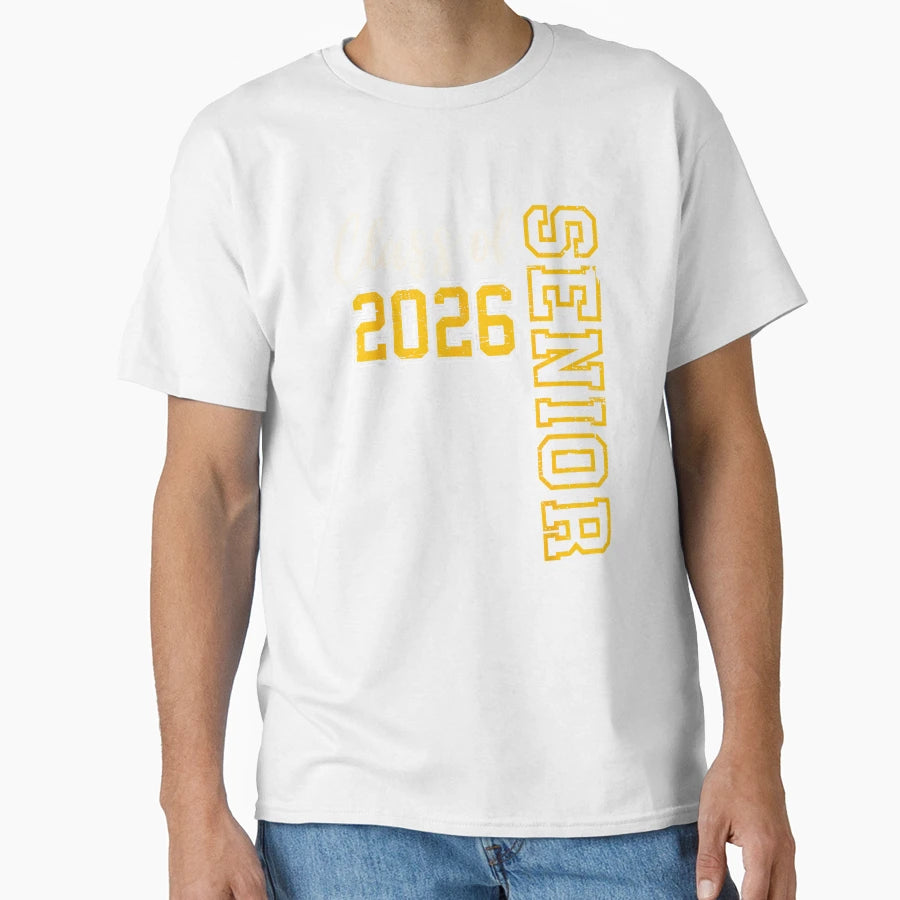 Class 2026 Senior 26 High School T-Shirt - Custom Art Print for Adults - T-Shirt, Sweatshirt, Hoodie