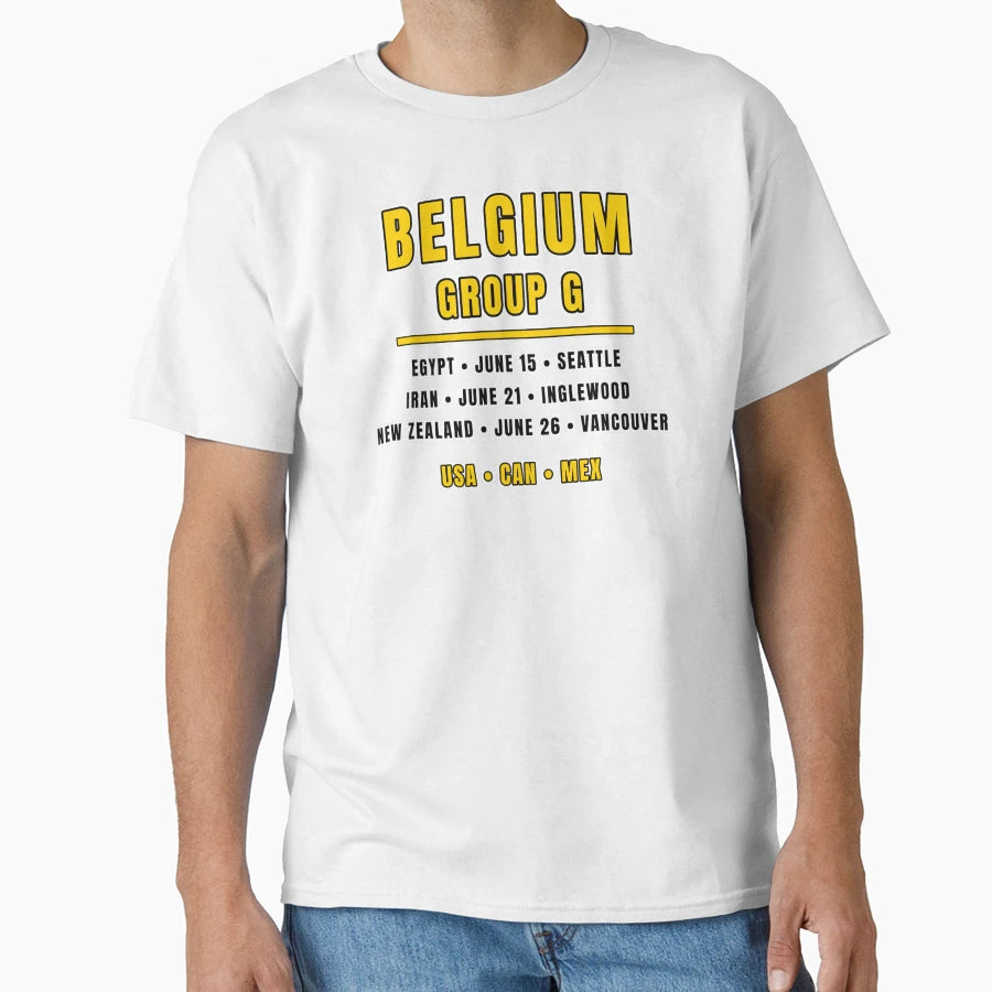 Belgium Football Fixtures Group G T-Shirt - Fun Novelty Design Men Women - T-Shirt, Sweatshirt, Hoodie