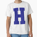 Alphabet Blue H Sports Letter H T-Shirt - Casual Everyday Wear Men Women - T-Shirt, Sweatshirt, Hoodie