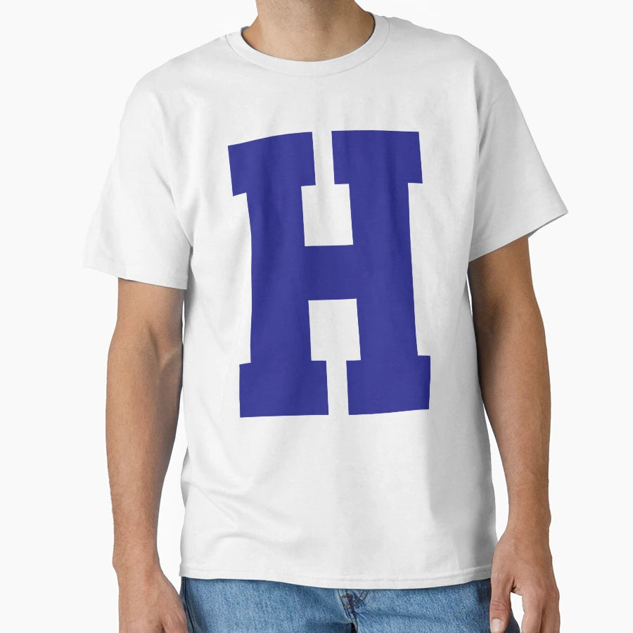 Alphabet Blue H Sports Letter H T-Shirt - Casual Everyday Wear Men Women - T-Shirt, Sweatshirt, Hoodie