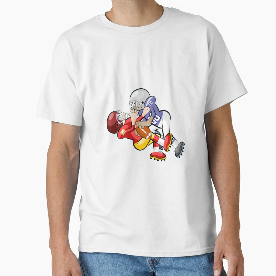 American Football Cartoon 20 41 T-Shirt - Casual Everyday Wear Unisex - T-Shirt, Sweatshirt, Hoodie