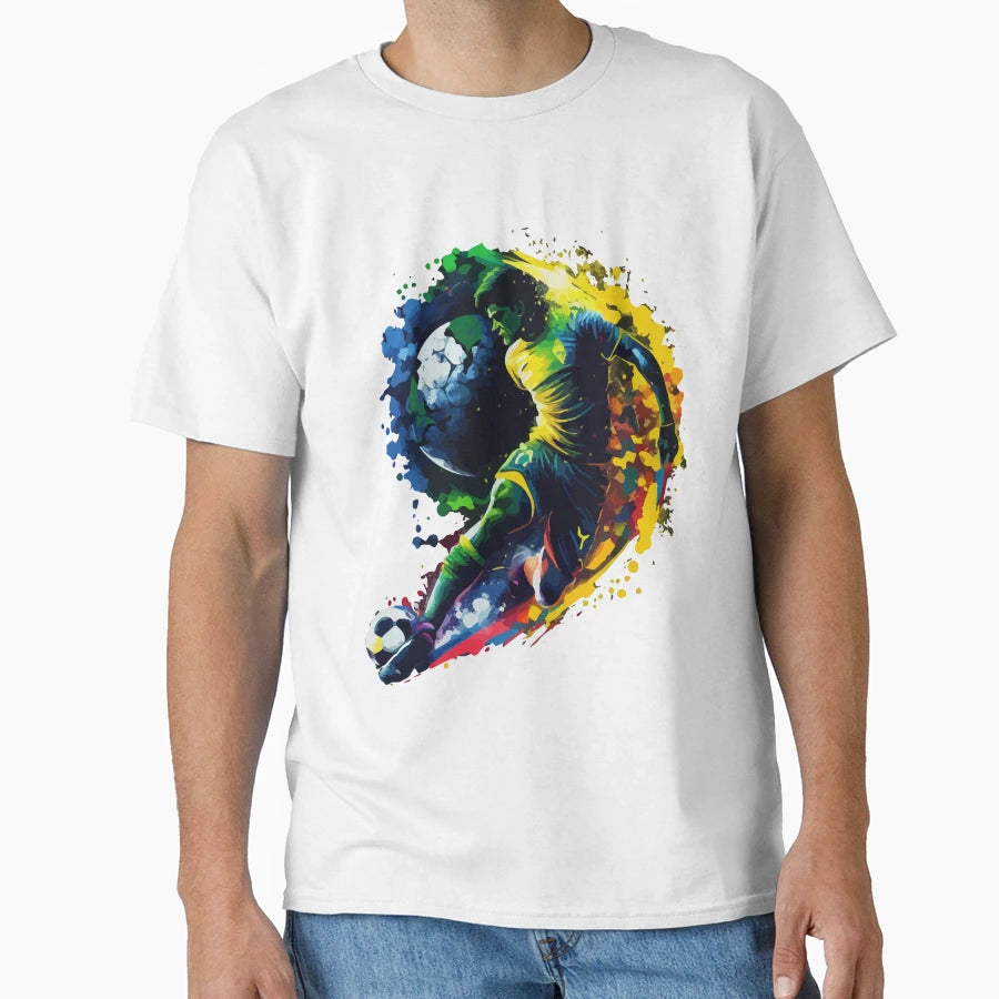 Brazil Soccer T-Shirt - Minimalist Print Men Women - T-Shirt, Sweatshirt, Hoodie