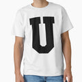 Alphabet Black U Sports Letter U T-Shirt - Trendy Graphic for Adults - T-Shirt, Sweatshirt, Hoodie