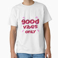 Good Vibes Only red Positive and Motivational Quote - Adult & Kids T-Shirts, Sweatshirts & Hoodies apparel design preview 1