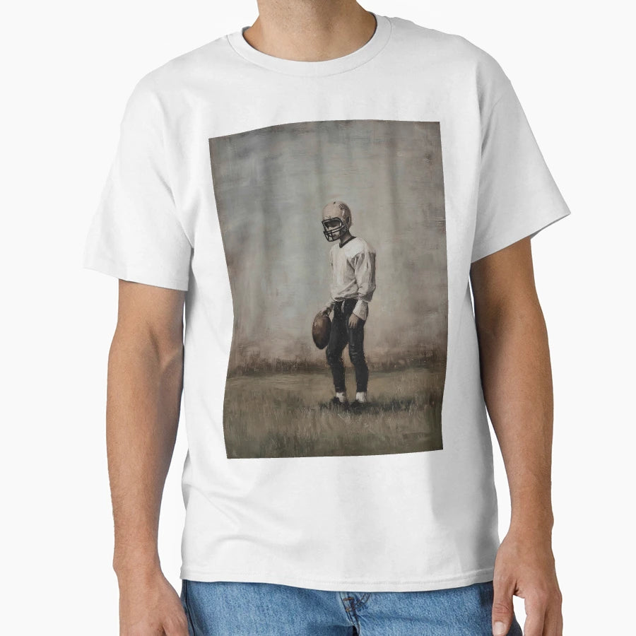 Solitary Football Player Field T-Shirt - Trendy Graphic Men Women - T-Shirt, Sweatshirt, Hoodie