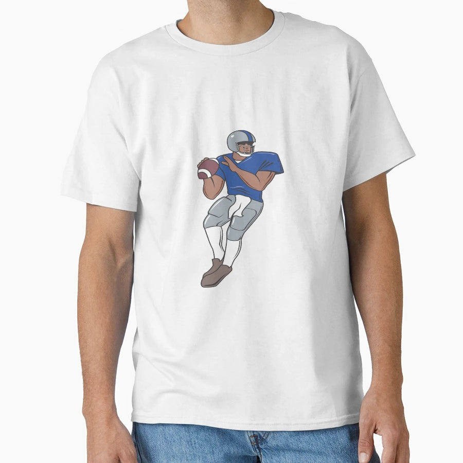 Football Player T-Shirt - Minimalist Print for Adults - T-Shirt, Sweatshirt, Hoodie