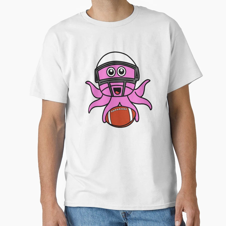 Octopia Art American Football Drawing T-Shirt - Graphic Print Unisex - T-Shirt, Sweatshirt, Hoodie