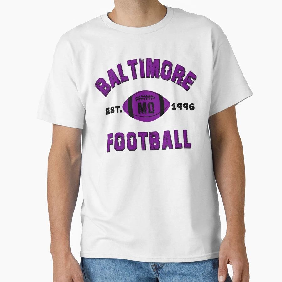 Baltimore Football Est 1996 Jersey T-Shirt - Novelty Apparel Unisex - T-Shirt, Sweatshirt, Hoodie