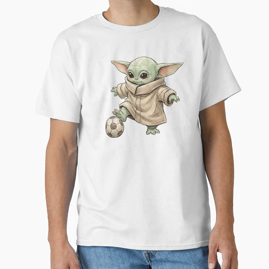 Yoda Playing Soccer T-Shirt - Graphic Print for Adults - T-Shirt, Sweatshirt, Hoodie