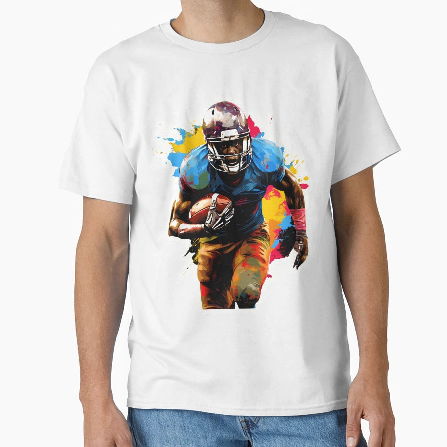 Football Fast Run Splashes T-Shirt - Aesthetic Graphic Unisex - T-Shirt, Sweatshirt, Hoodie