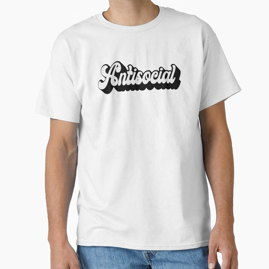 Antisocial groovy lettering design perfect cat bowl - Adult & Kids T-Shirts, Sweatshirts & Hoodies apparel design preview 1