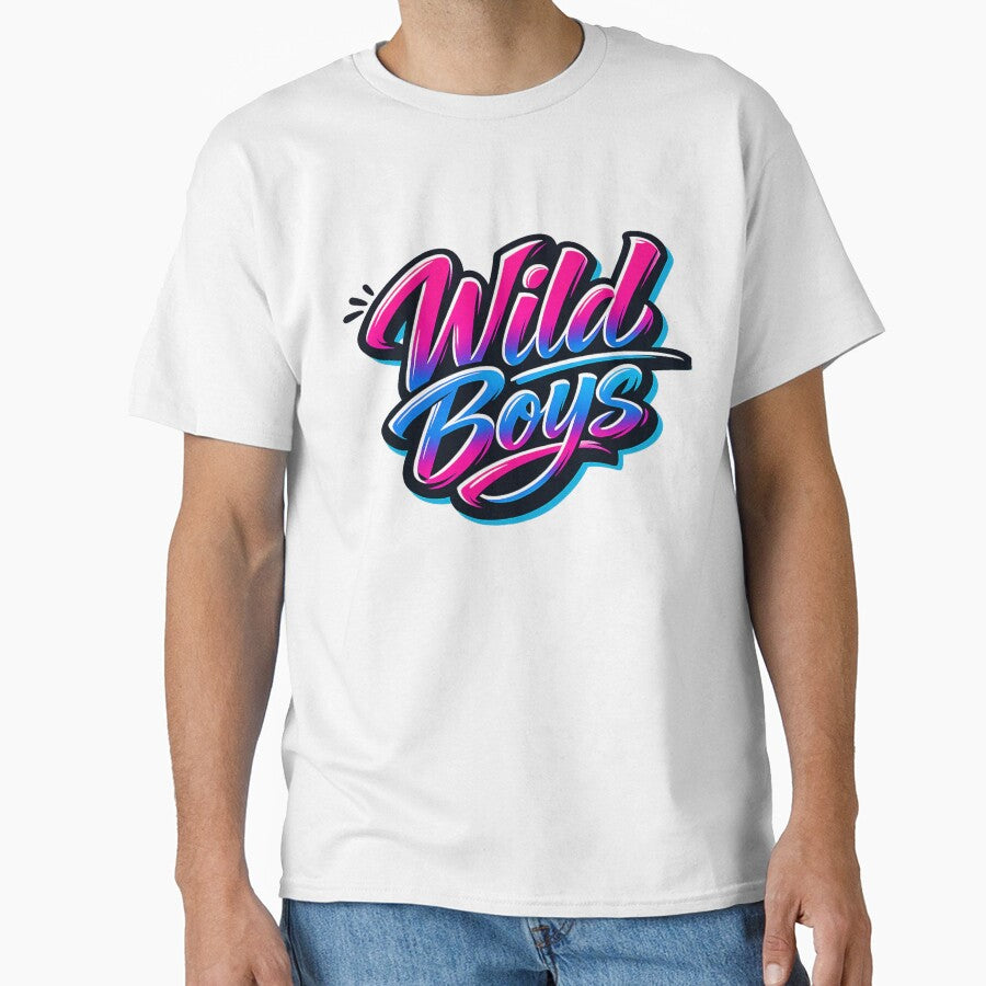 Wild Boys Typography Statement Design by Arte Cartoon - Adult & Kids T-Shirts, Sweatshirts & Hoodies apparel design preview 1