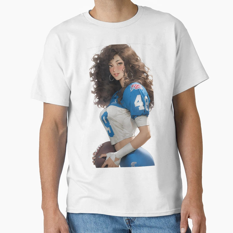 American Football Player T-Shirt - Graphic Print Unisex - T-Shirt, Sweatshirt, Hoodie