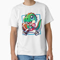 Anime Tyrannosaurus Rex Playing American T-Shirt - Trendy Graphic Unisex - T-Shirt, Sweatshirt, Hoodie