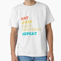 Funny Eat Sleep Play Football Repeat T-Shirt - Trendy Graphic for Adults - T-Shirt, Sweatshirt, Hoodie