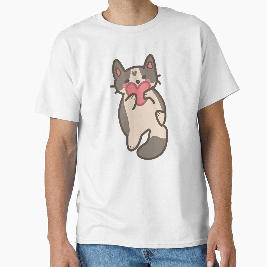 Cutie kawii cat Art piece brown and white by - Adult & Kids T-Shirts, Sweatshirts & Hoodies apparel design preview 1
