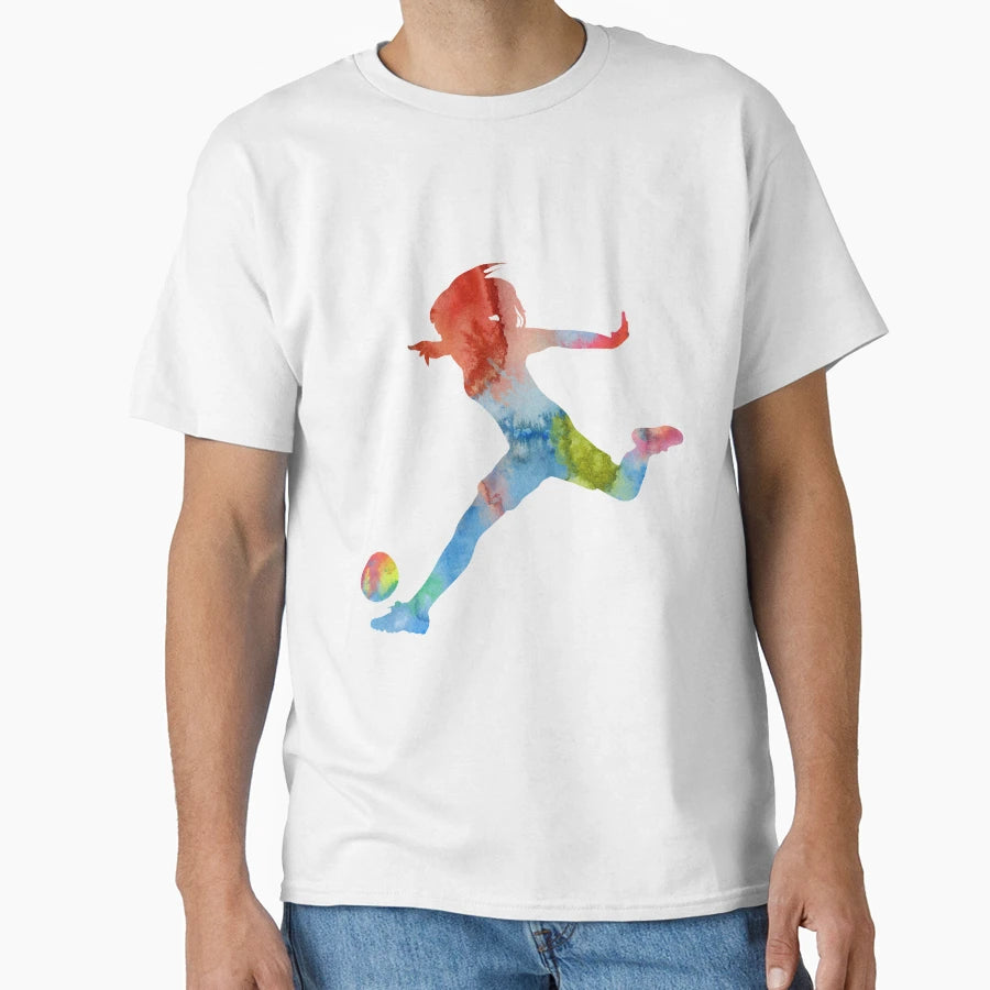 Female Soccer Player T-Shirt - Graphic Print for Adults - T-Shirt, Sweatshirt, Hoodie