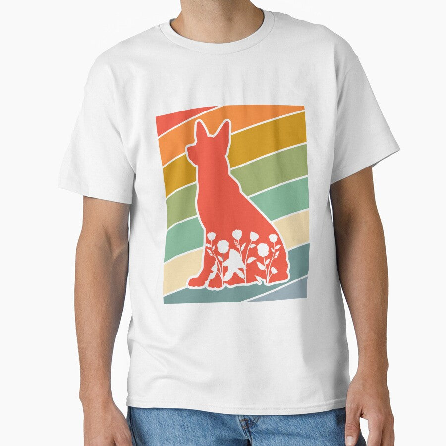 Floral dog apperal, Retro, by Dandesin - Adult & Kids T-Shirts, Sweatshirts & Hoodies apparel design preview 1