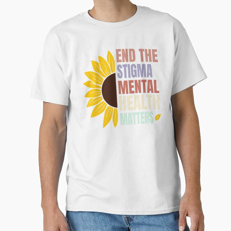 End the Stigma Mental Health Matters Message by - Adult & Kids T-Shirts, Sweatshirts & Hoodies apparel design preview 1