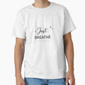 Just Breathe Minimal Aesthetic Motivational Sticker - Adult & Kids T-Shirts, Sweatshirts & Hoodies apparel design preview 1