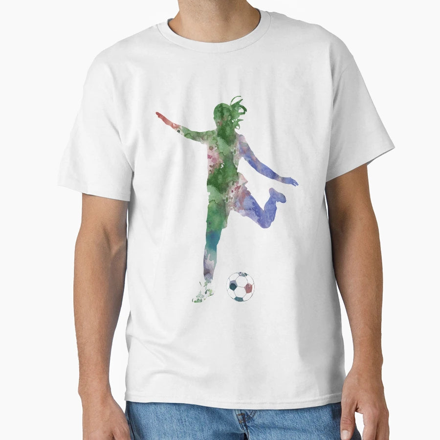 Female Soccer Player T-Shirt - Custom Art Print for Adults - T-Shirt, Sweatshirt, Hoodie